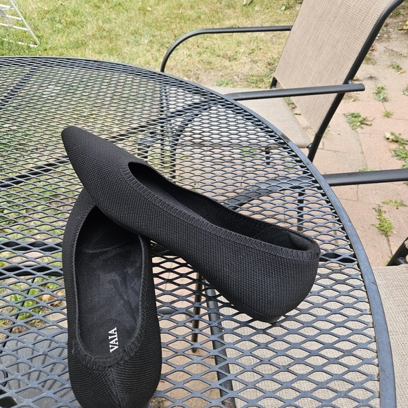 Vivaia black knit pointed toe ballet flats Aria 5 EU 43 US 11 - Picture 6 of 8